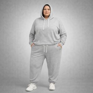 Gray Hoodie and Sweatpants Set